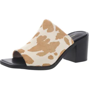 Imply Womens Padded Insole Calf Hair Mules