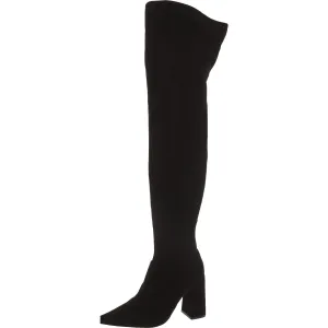 Irina Womens Faux Suede Pointed Toe Thigh-High Boots
