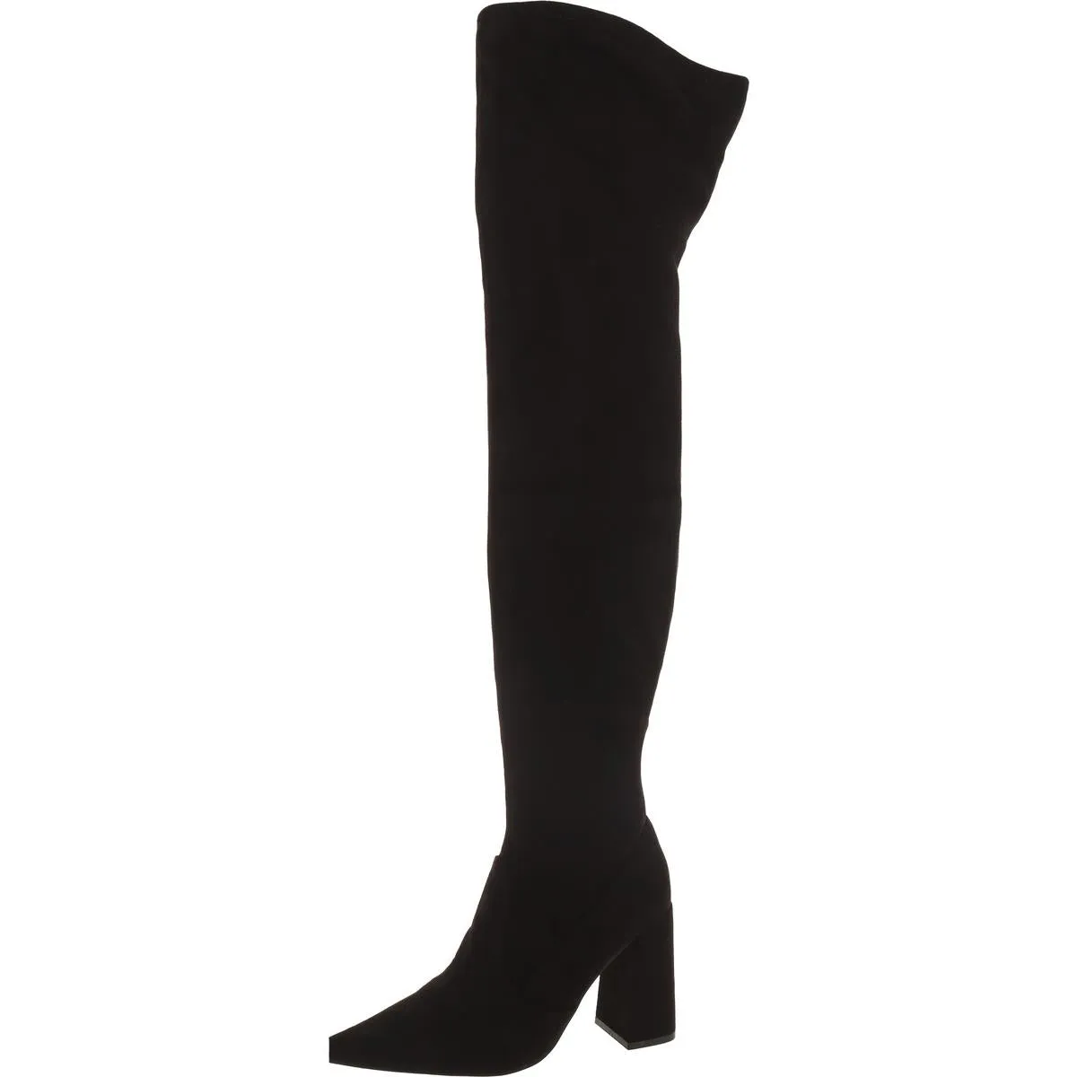 Irina Womens Faux Suede Pointed Toe Thigh-High Boots