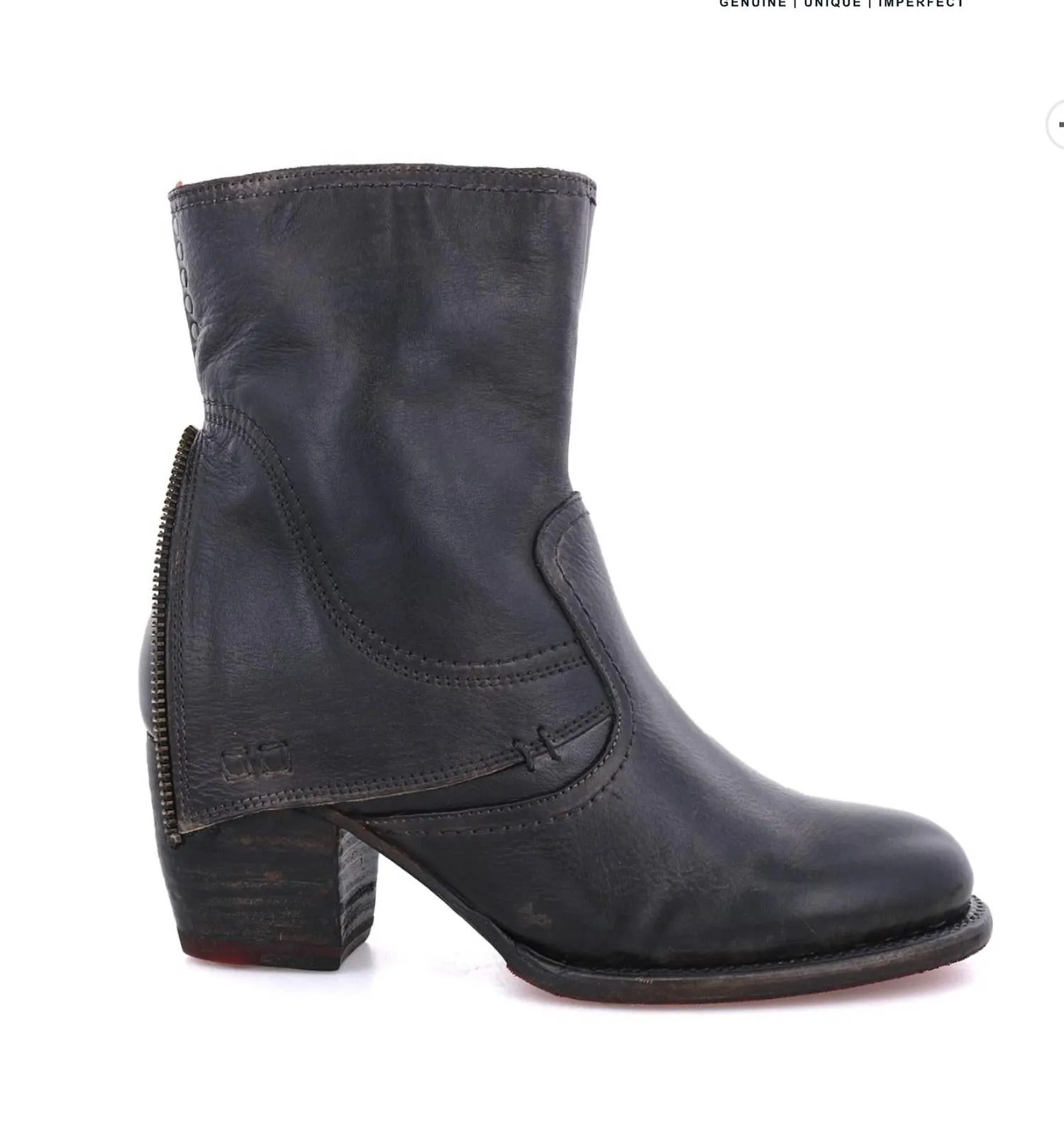 Iris Ankle Bootie In Black Rustic - US 7.5