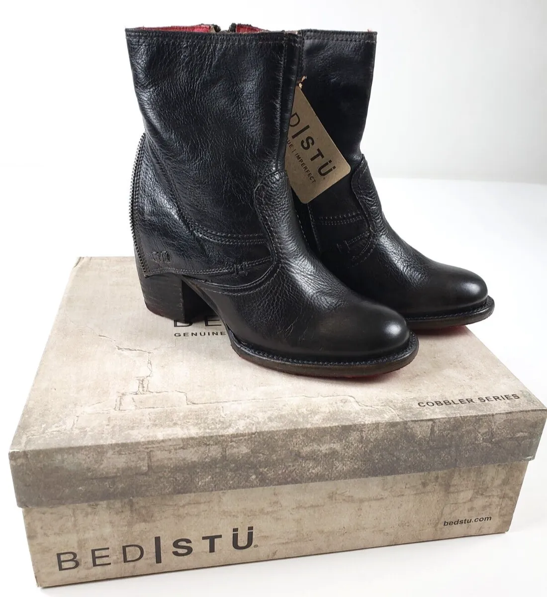 Iris Ankle Bootie In Black Rustic - US 7.5