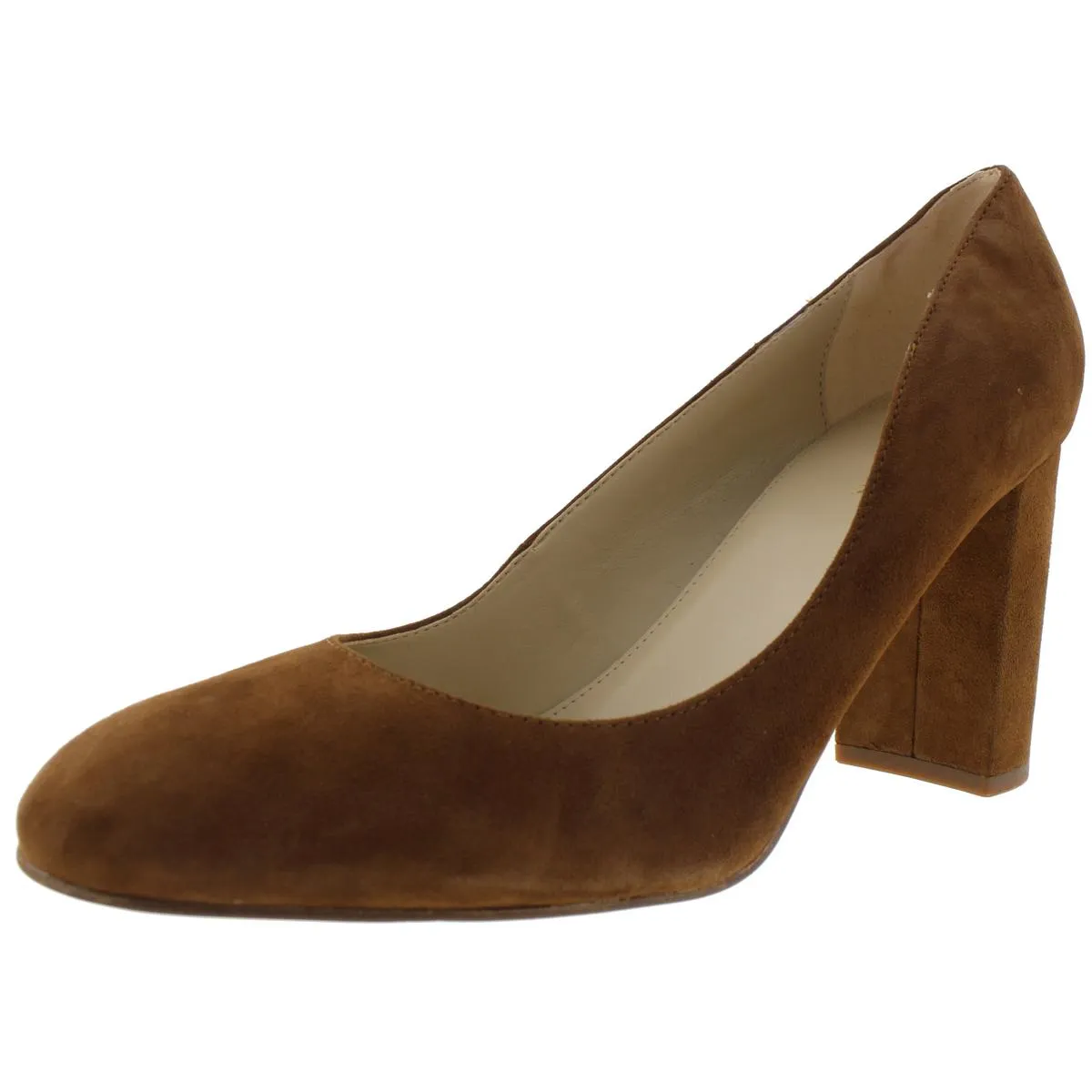 Isabelle Womens Suede Round Toe Dress Heels