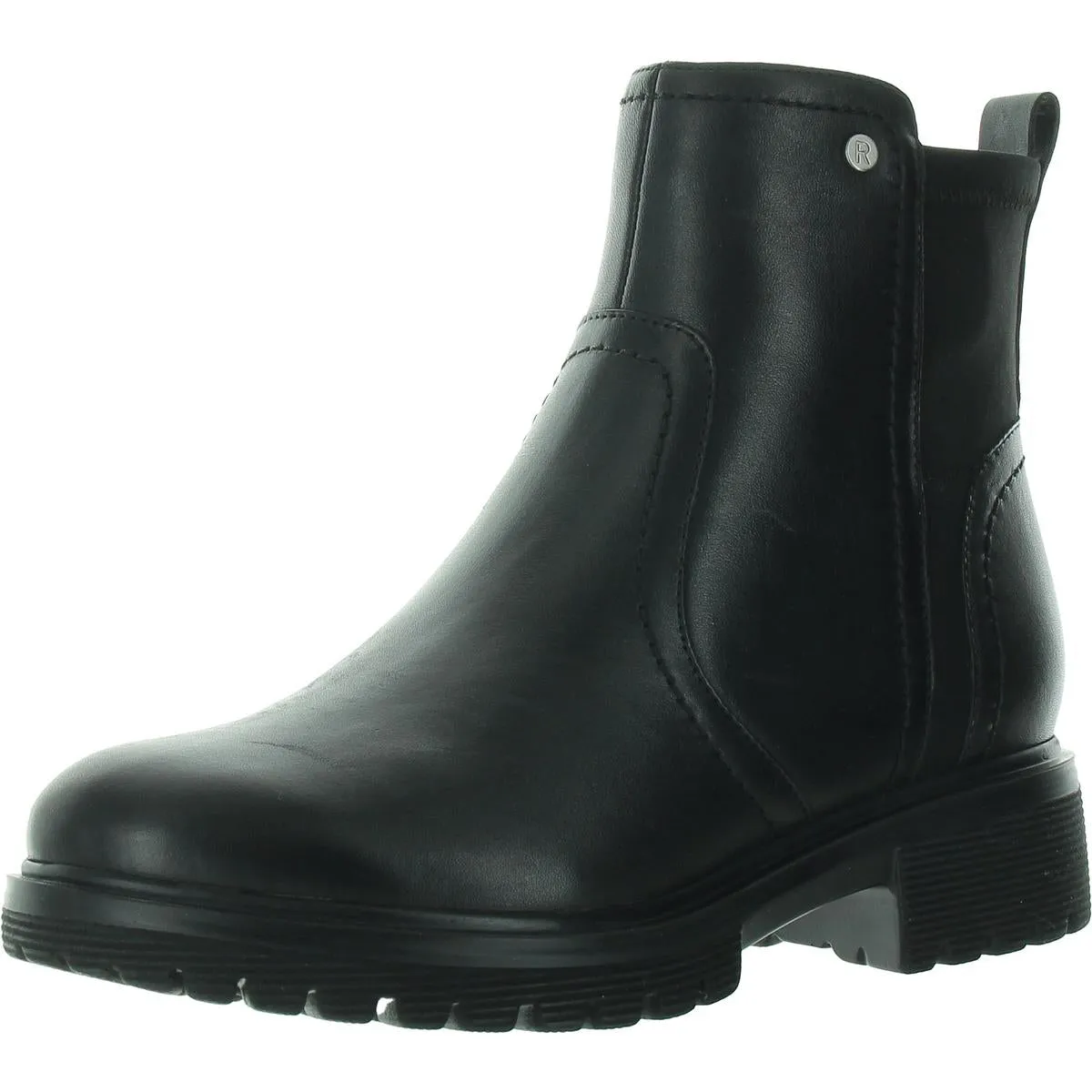Isalina Womens Zipper Leather Booties