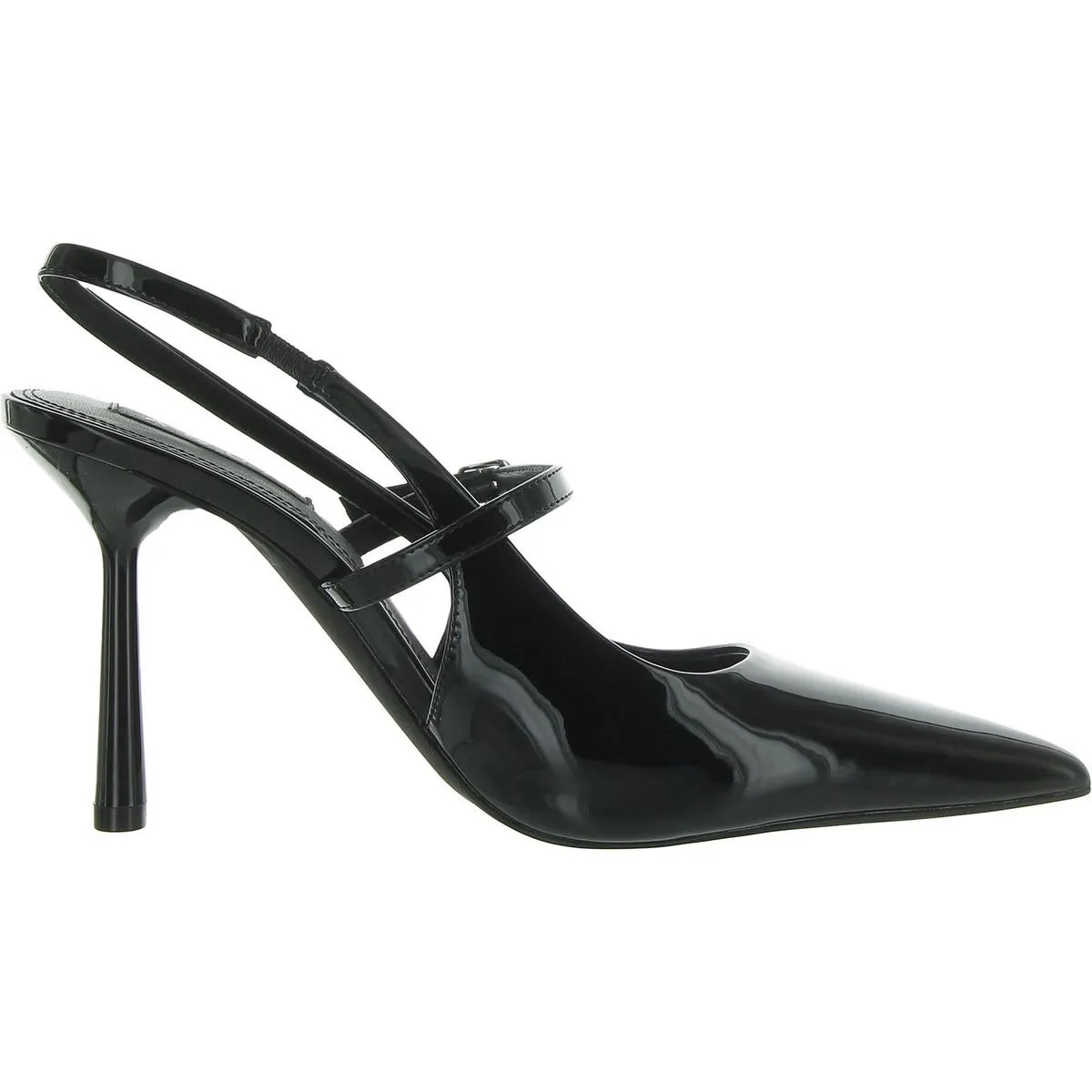 Islen Womens Patent Stiletto Slingback Heels