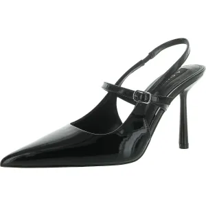 Islen Womens Patent Stiletto Slingback Heels