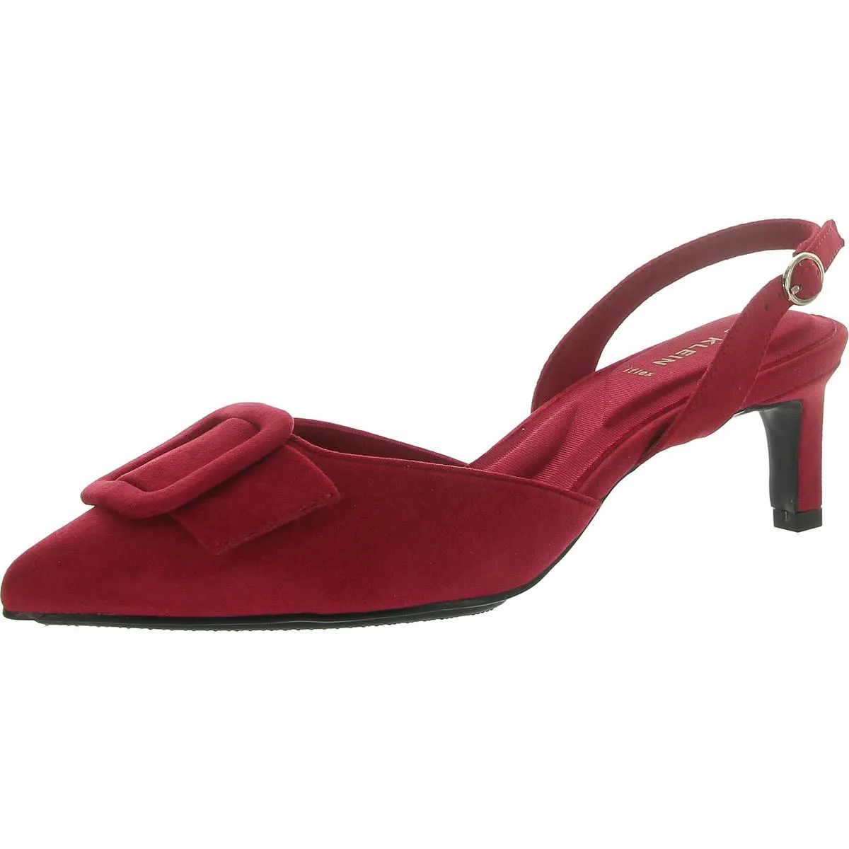 Iva Womens Kitten Pointed Toe Slingback Heels