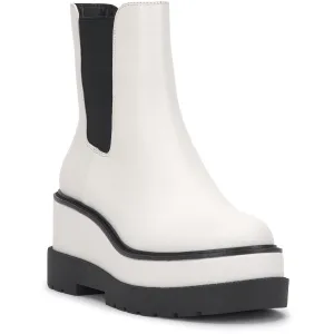 Ivean Womens Faux Leather Platfrom Chelsea Boots
