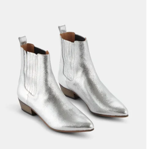 Ivylee Bailey Silver Cracked Leather