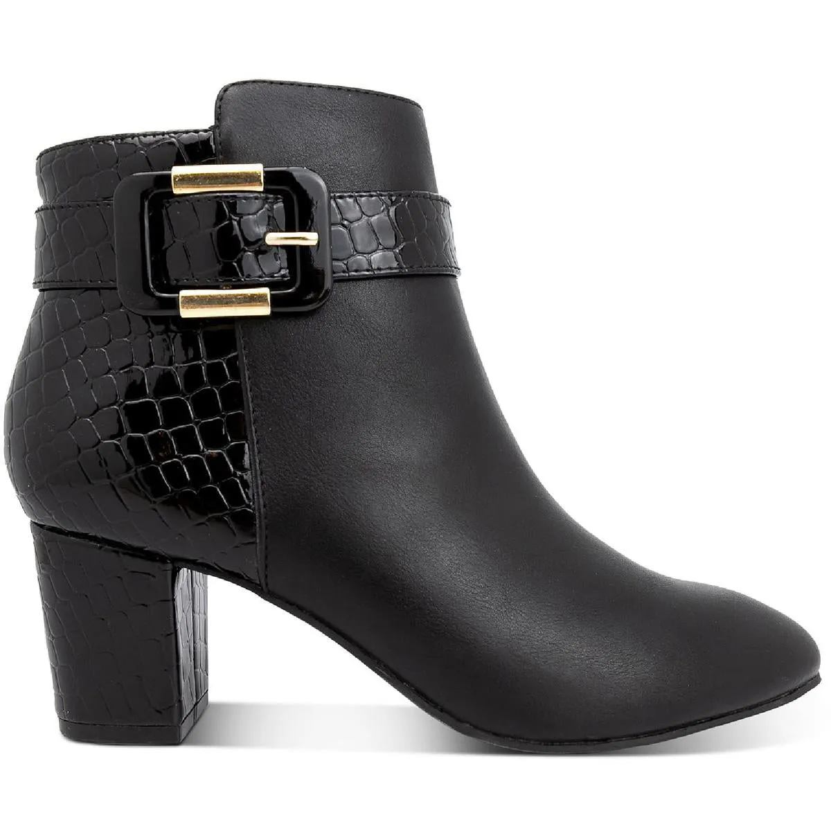 Ivyy Womens Pull On Snake Print Booties