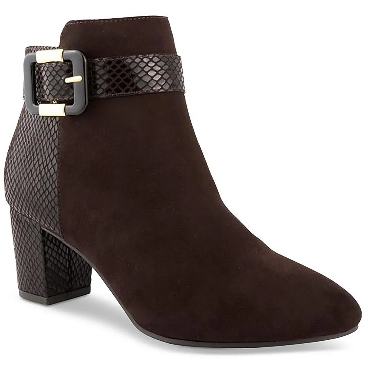 Ivyy Womens Pull On Snake Print Booties