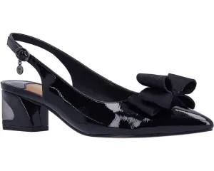 J. Renee Kimma Pump Women's US 11 Black Pointed Toe Slingback Block Heel KHD233