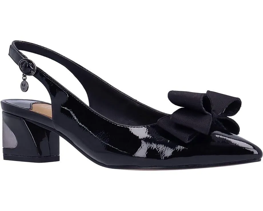 J. Renee Kimma Pump Women's US 11 Black Pointed Toe Slingback Block Heel KHD233