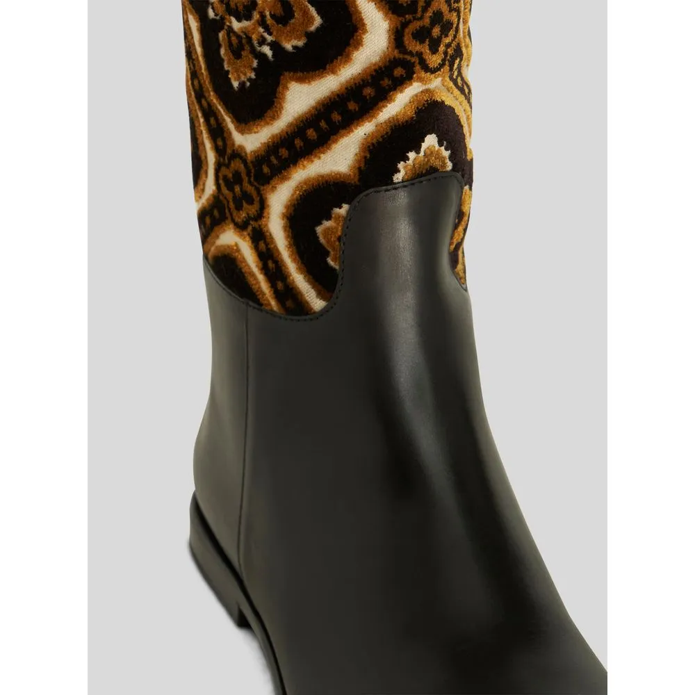 JACQUARD FABRIC RIDING BOOTS