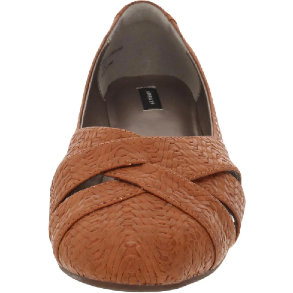 Janice Womens Faux Leather Slip On Espadrille Heels