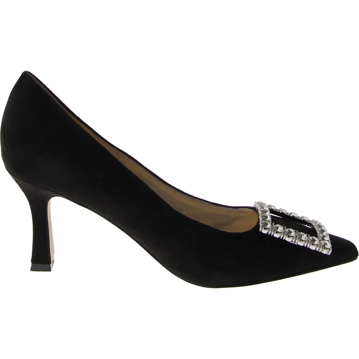 Jaquee 2 Womens Faux Suede Rhinestone Pumps