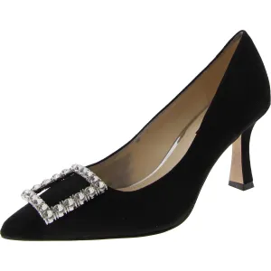 Jaquee 2 Womens Faux Suede Rhinestone Pumps