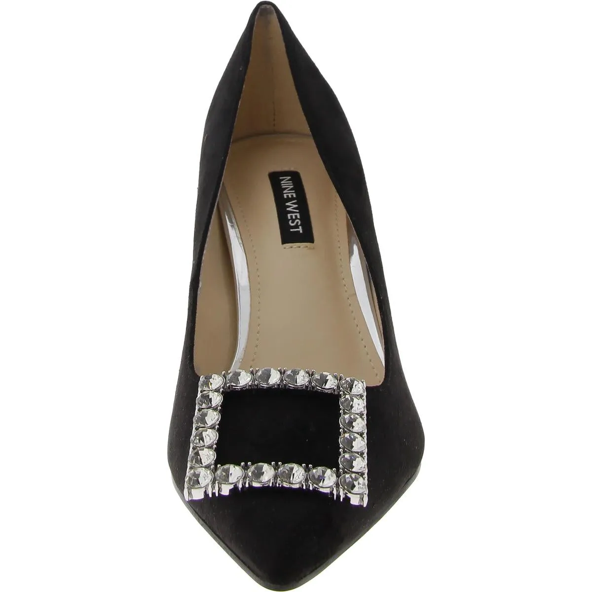 Jaquee 2 Womens Faux Suede Rhinestone Pumps