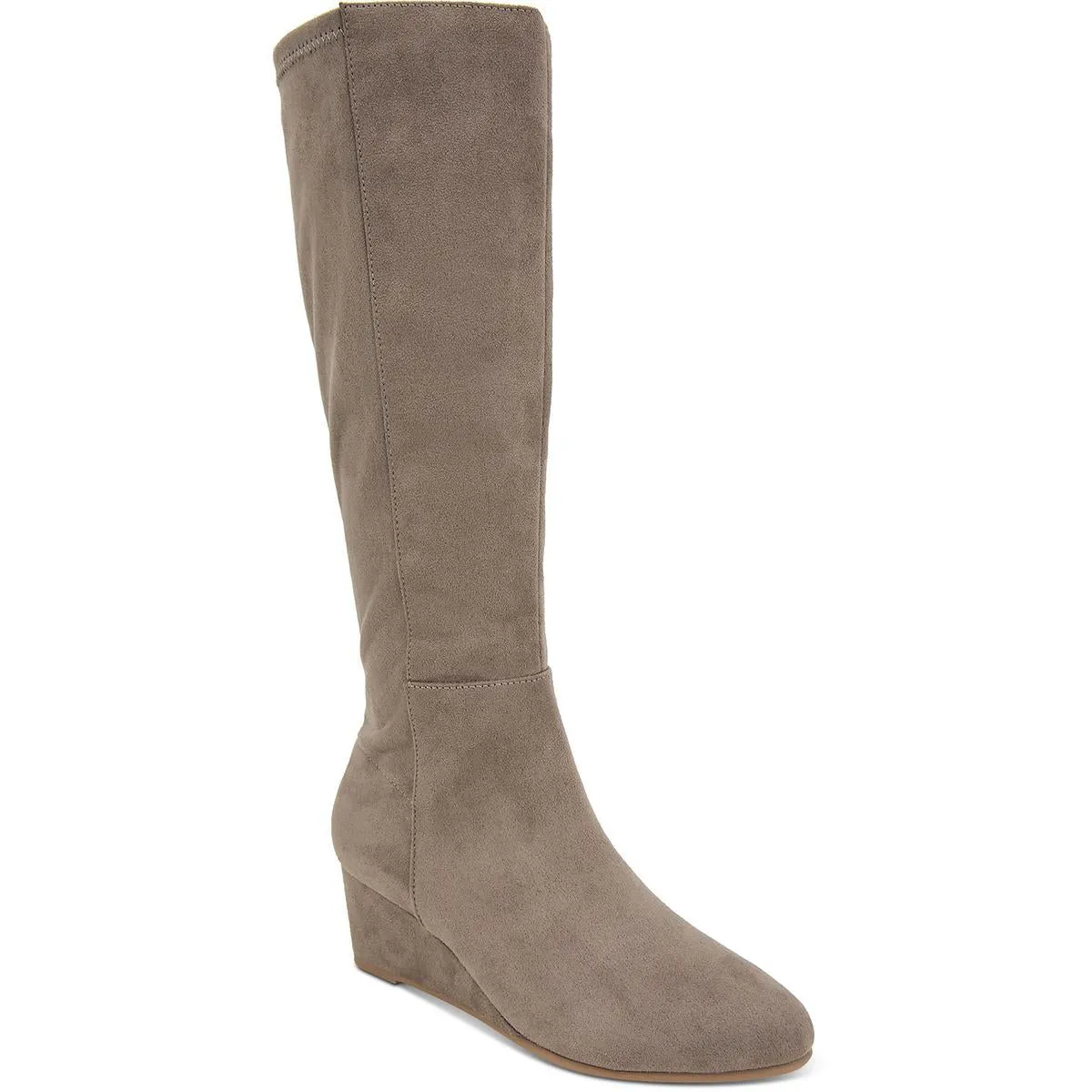 Jaylaa  Womens Zipper Faux Suede Wedge Boots