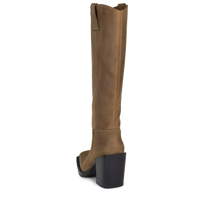 JEFFREY CAMPBELL VERANA BROWN BOOTS