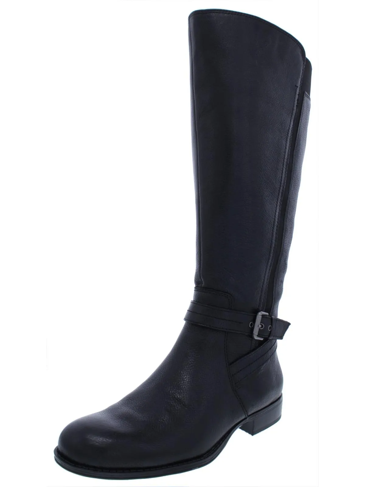 Jelina Womens Wide Calf Leather Riding Boots