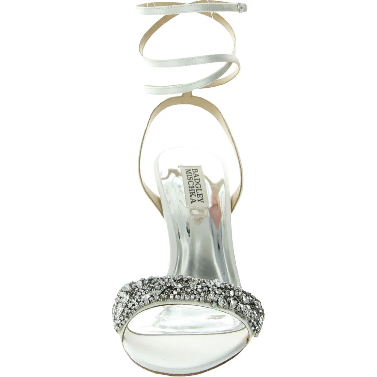 Jen Womens Ankle Strap Open Toe Stilettos
