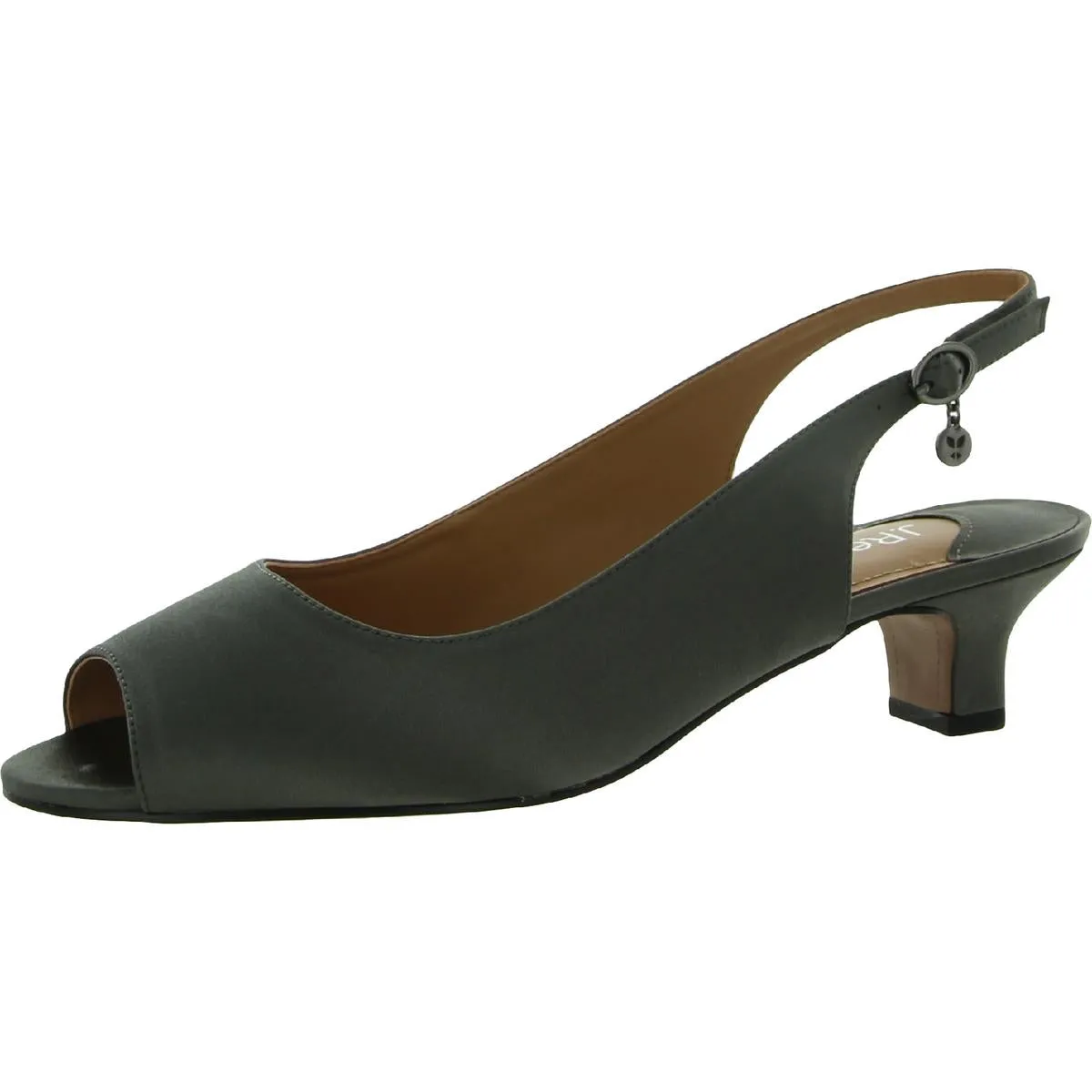 Jenvey Womens Metallic Slingback Kitten Heels