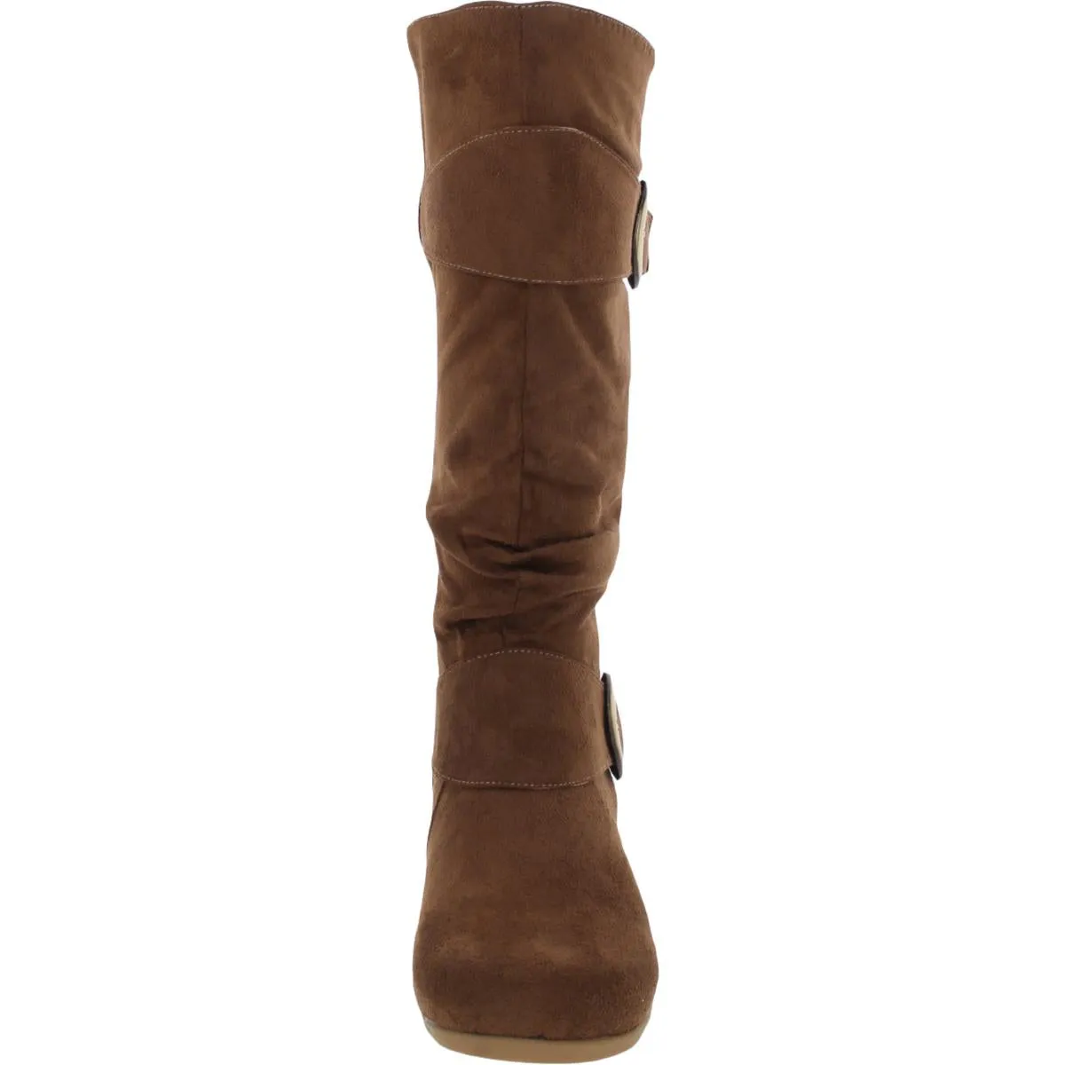 Jester Womens Faux Suede Wide Calf Knee-High Boots