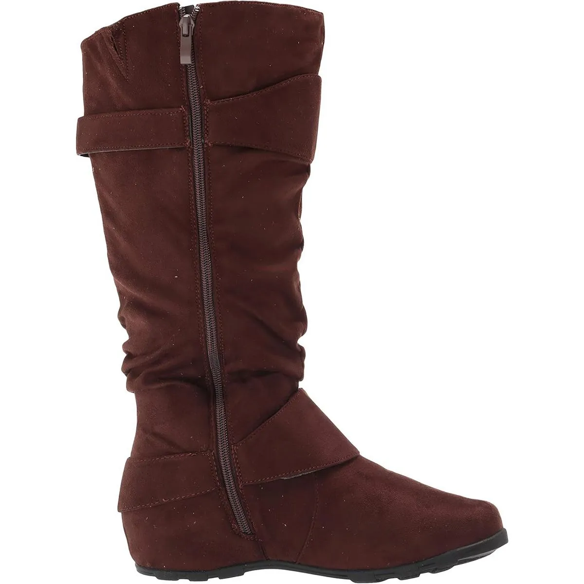 Jester Womens Zipper Faux Suede Knee-High Boots