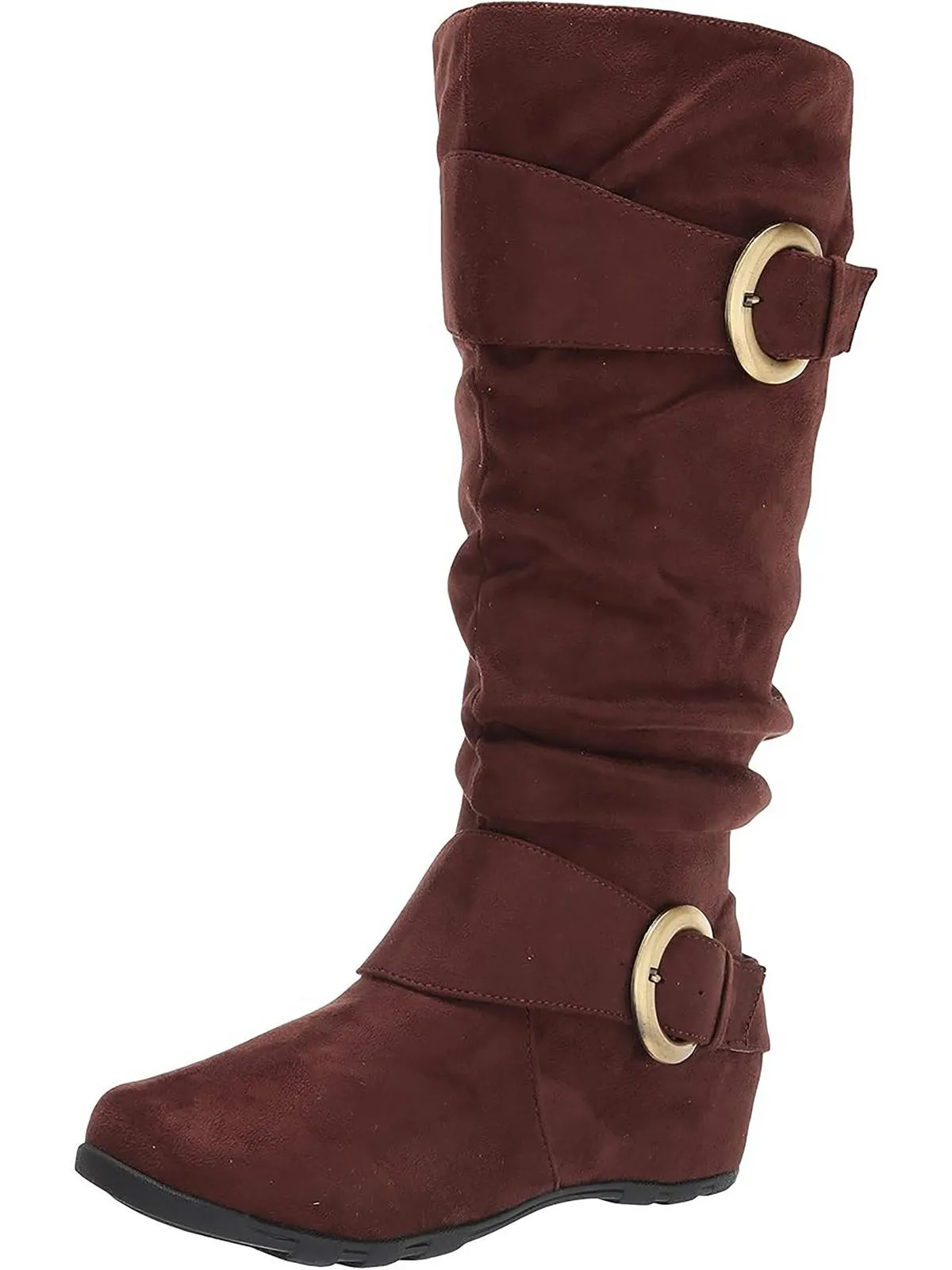Jester Womens Zipper Faux Suede Knee-High Boots