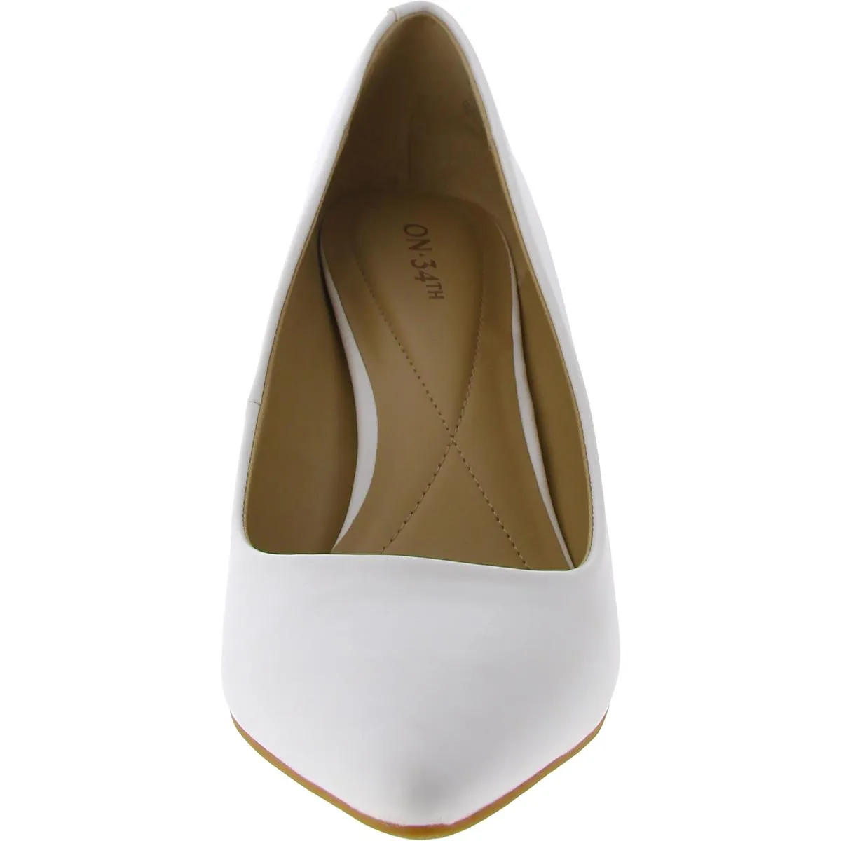 Jeules Womens Padded Insole Pointed-Toe Pumps
