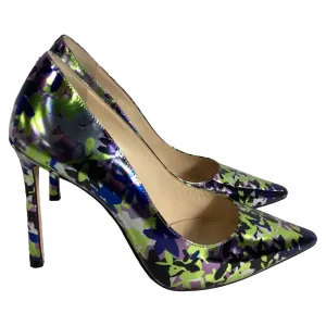 Jimmy Choo Camo Print Floral Pumps in Multicolor Leather