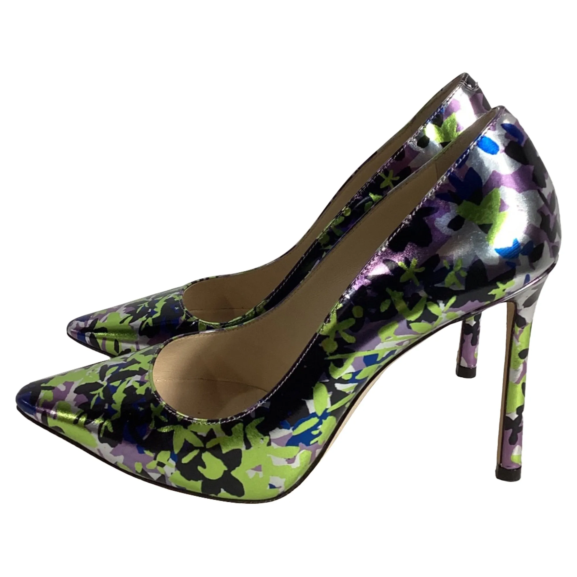 Jimmy Choo Camo Print Floral Pumps in Multicolor Leather