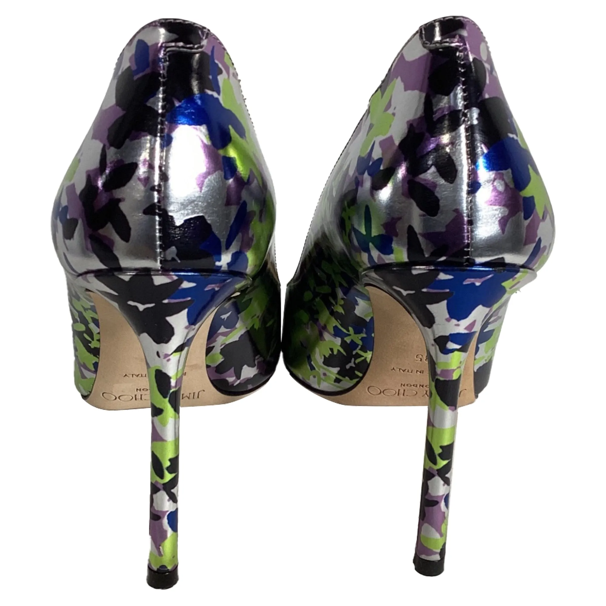 Jimmy Choo Camo Print Floral Pumps in Multicolor Leather