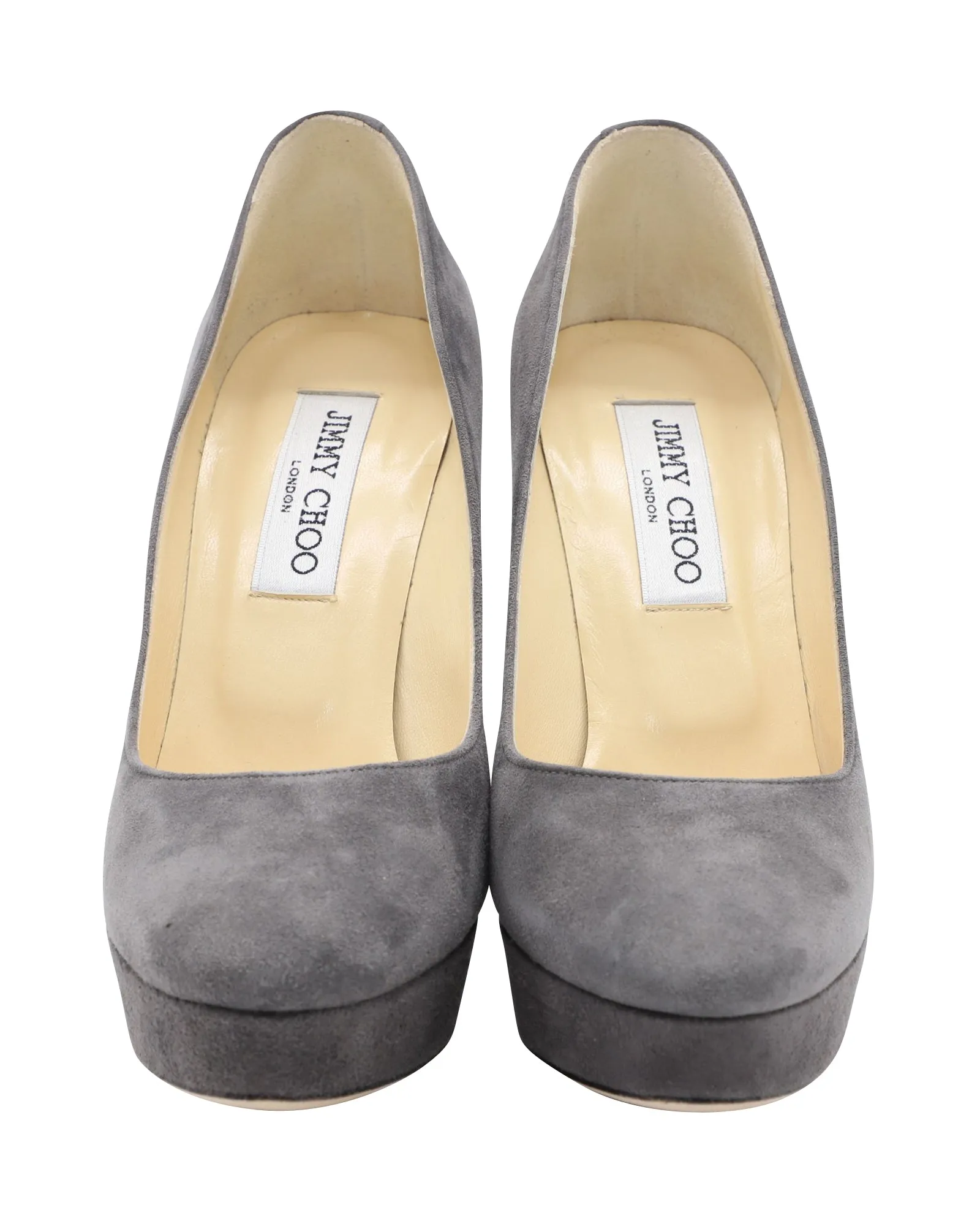 Jimmy Choo Cosmic 120 Platform Pumps in Grey Suede