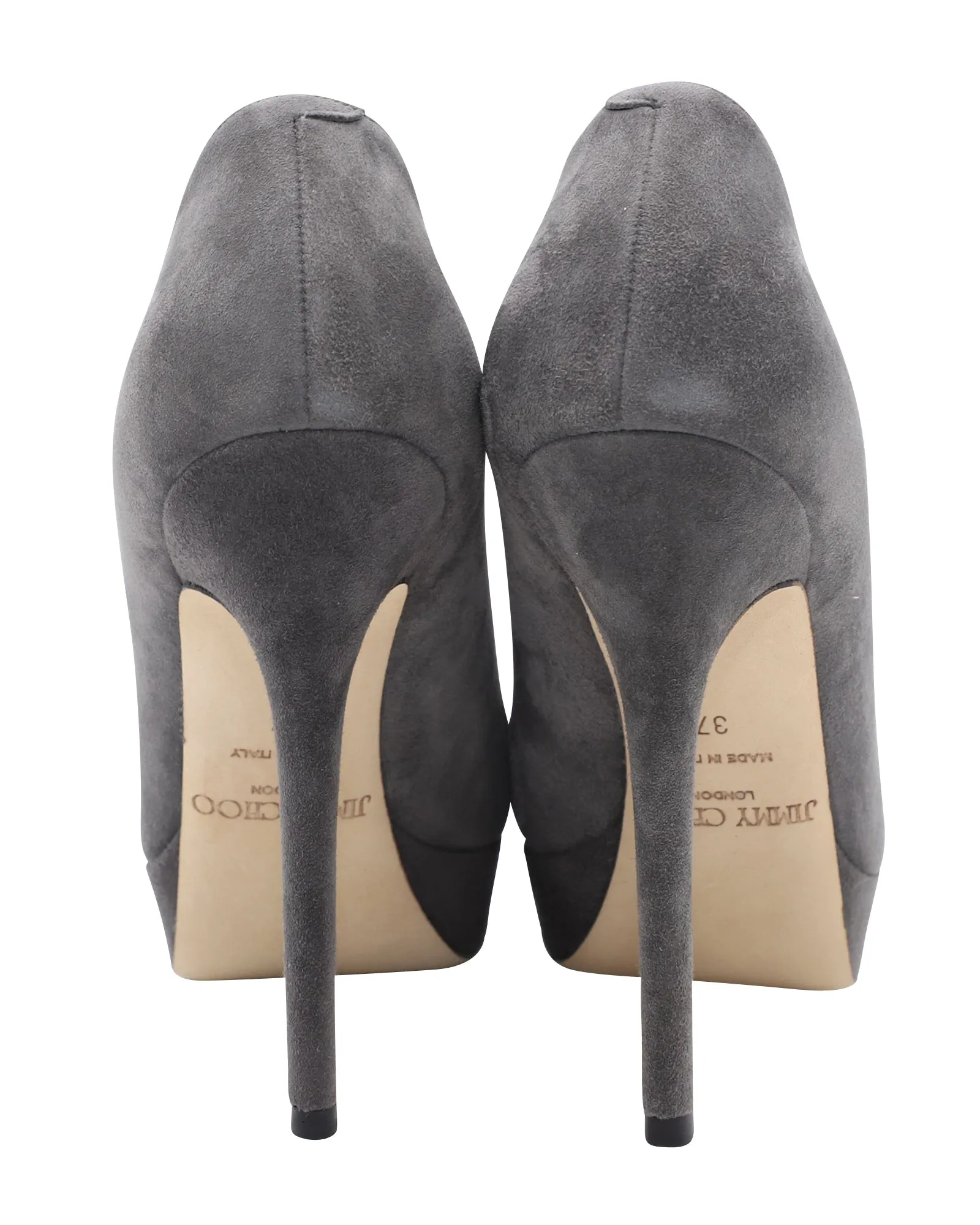 Jimmy Choo Cosmic 120 Platform Pumps in Grey Suede