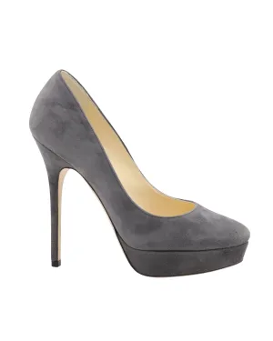 Jimmy Choo Cosmic 120 Platform Pumps in Grey Suede