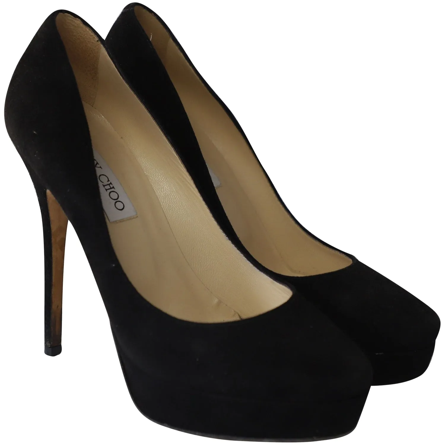 Jimmy Choo Cosmic Platform Pumps in Black Suede
