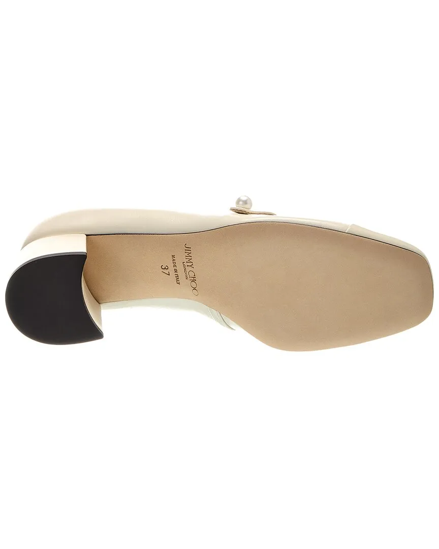 Jimmy Choo Elisa 45 Leather & Patent Pump