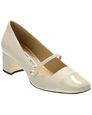 Jimmy Choo Elisa 45 Leather & Patent Pump