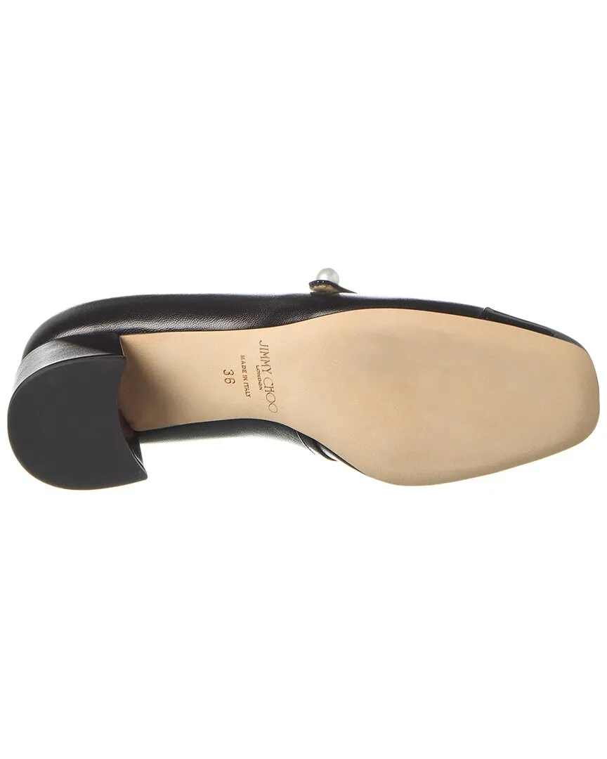 Jimmy Choo Elisa 45 Leather & Patent Pump