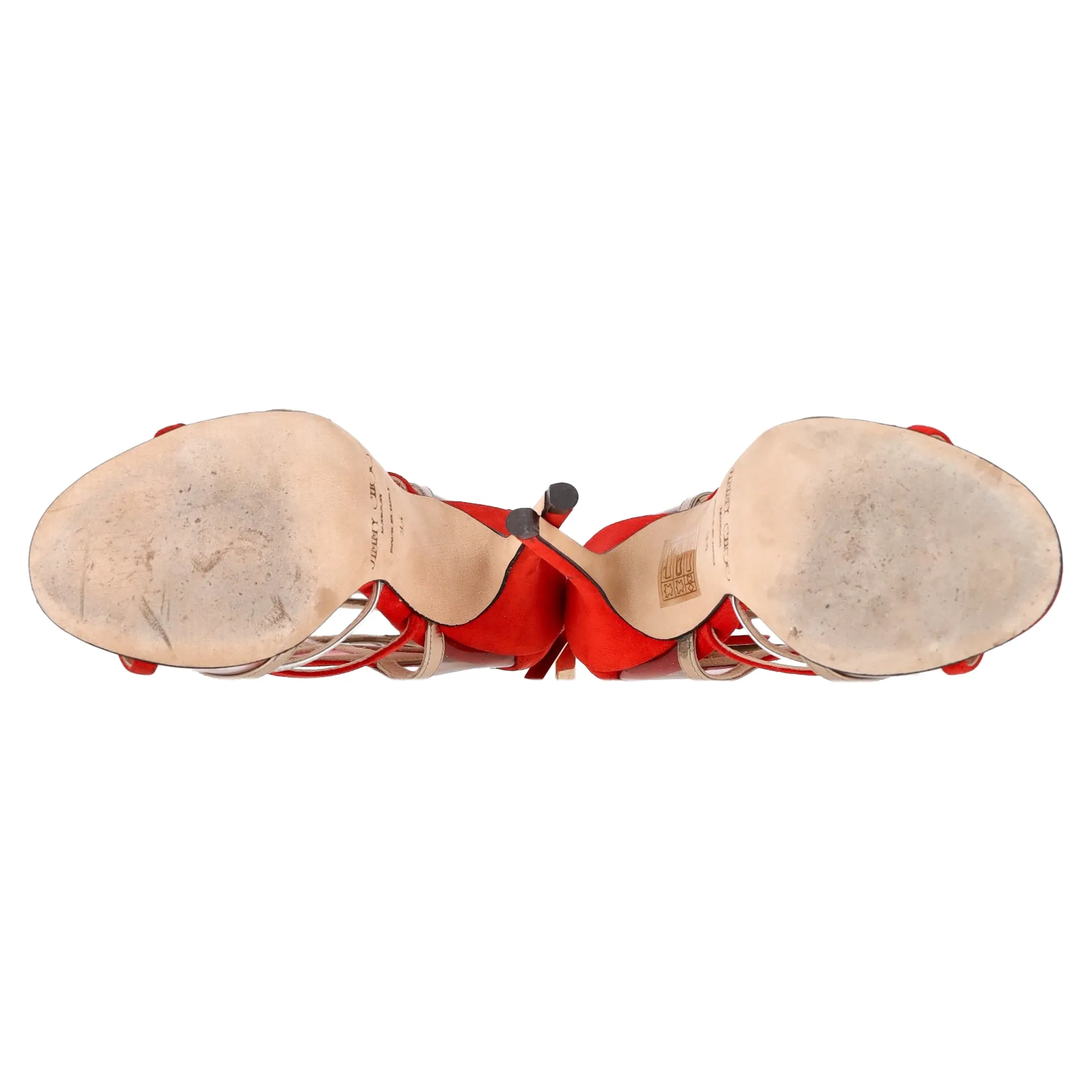 Jimmy Choo Maitai Sandals in Red Suede