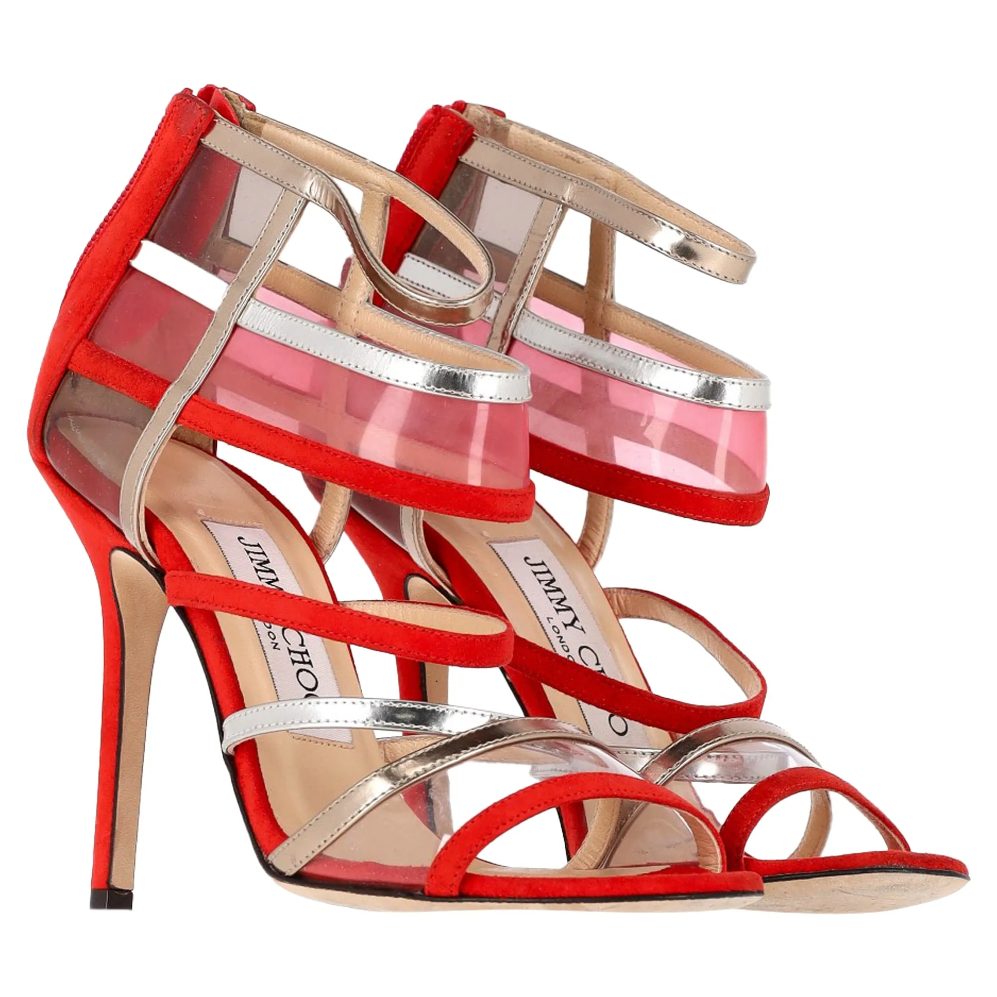 Jimmy Choo Maitai Sandals in Red Suede