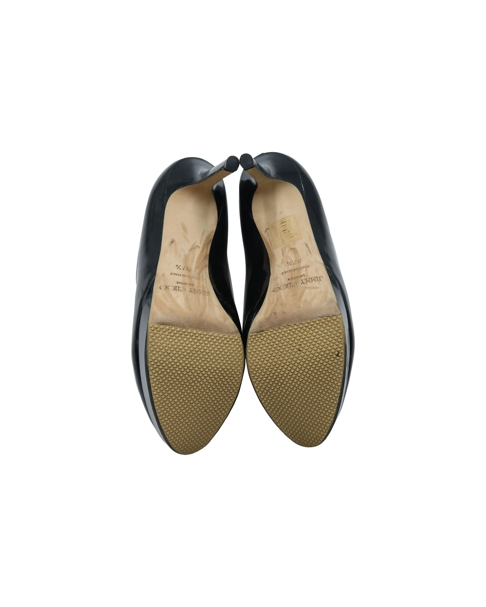 Jimmy Choo Platform Pumps in Black Patent Leather