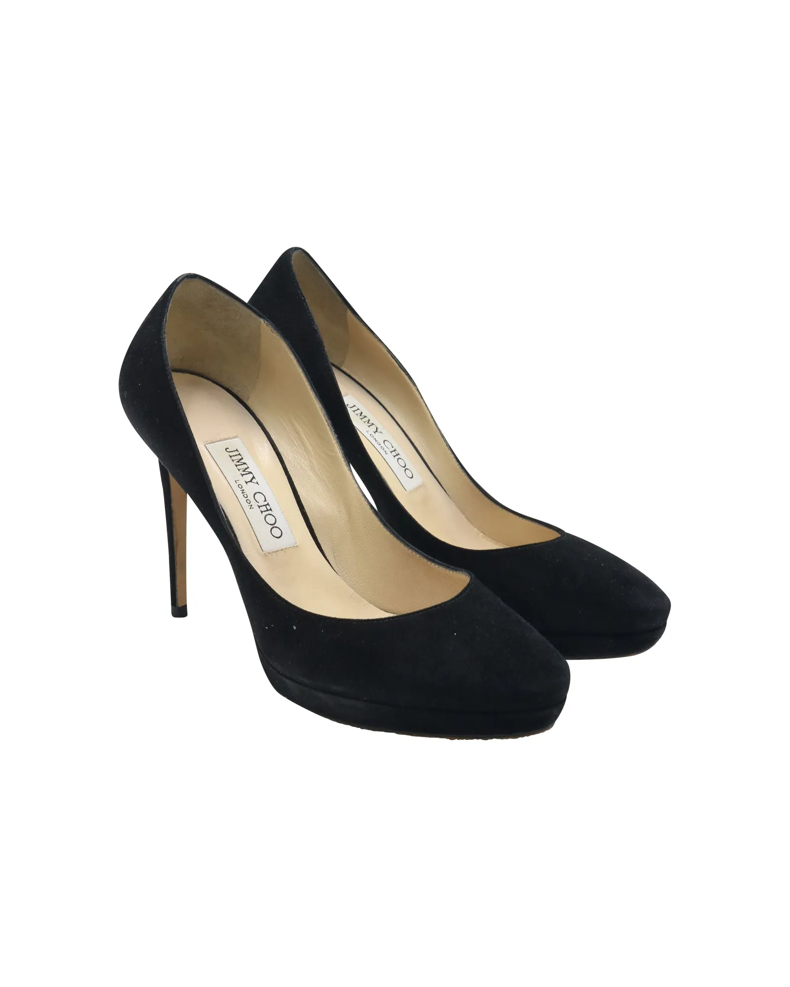 Jimmy Choo Platform Pumps in Black Suede