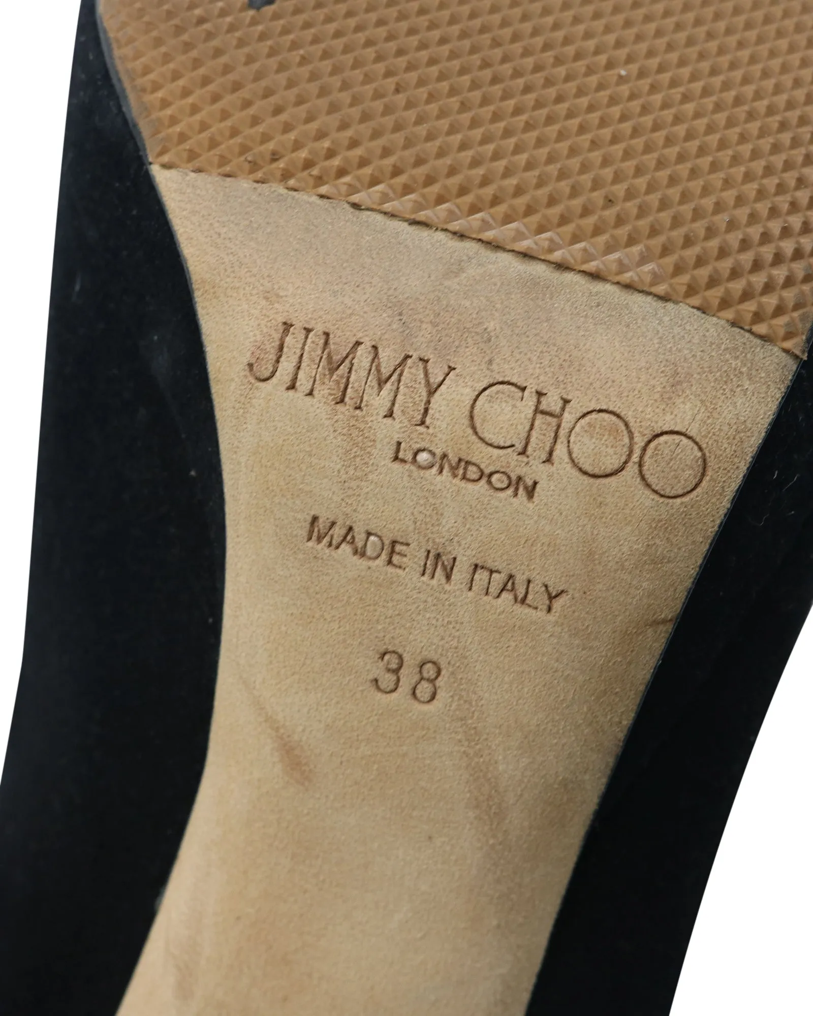 Jimmy Choo Platform Pumps in Black Suede