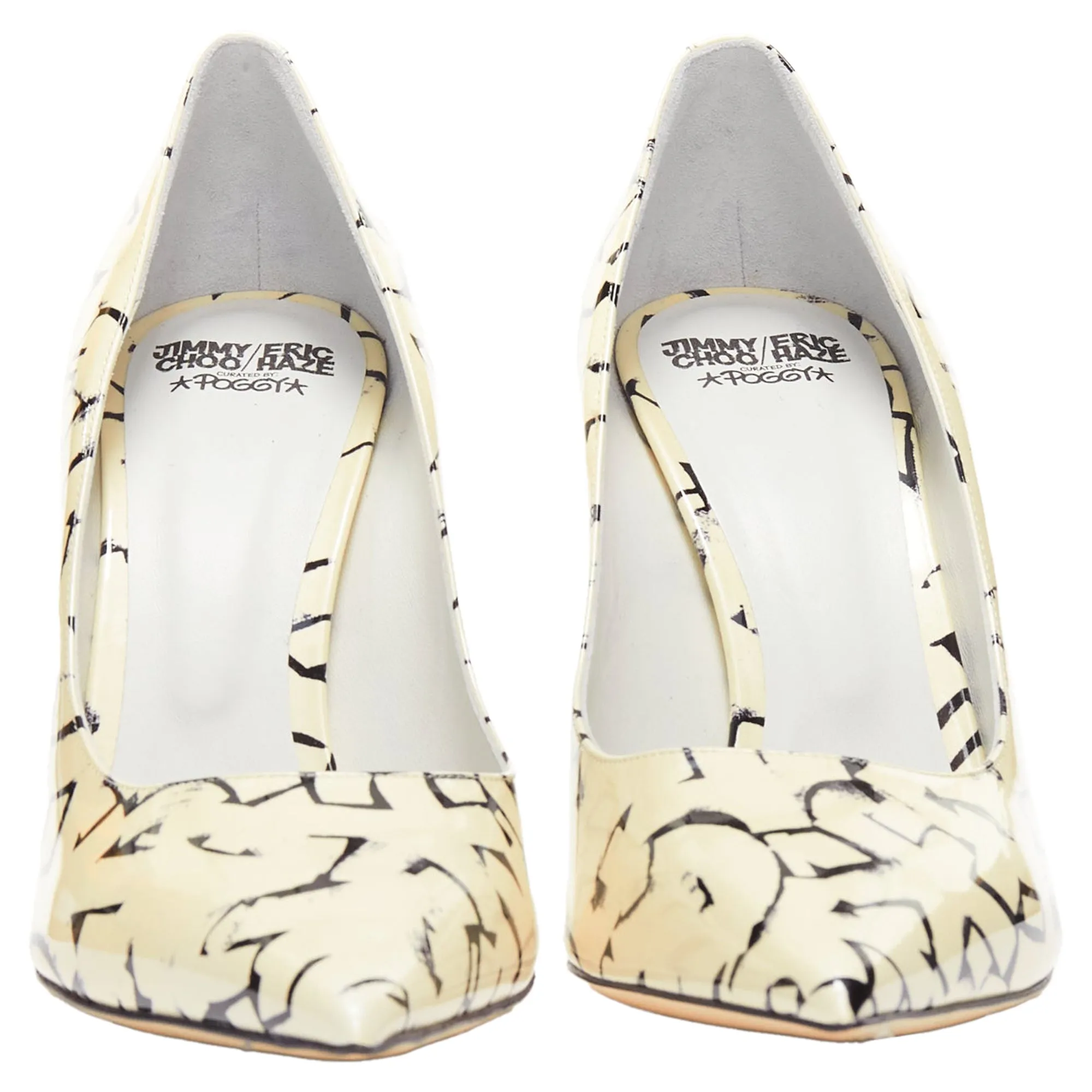 Jimmy Choo Poggy graphics pearl leather pumps