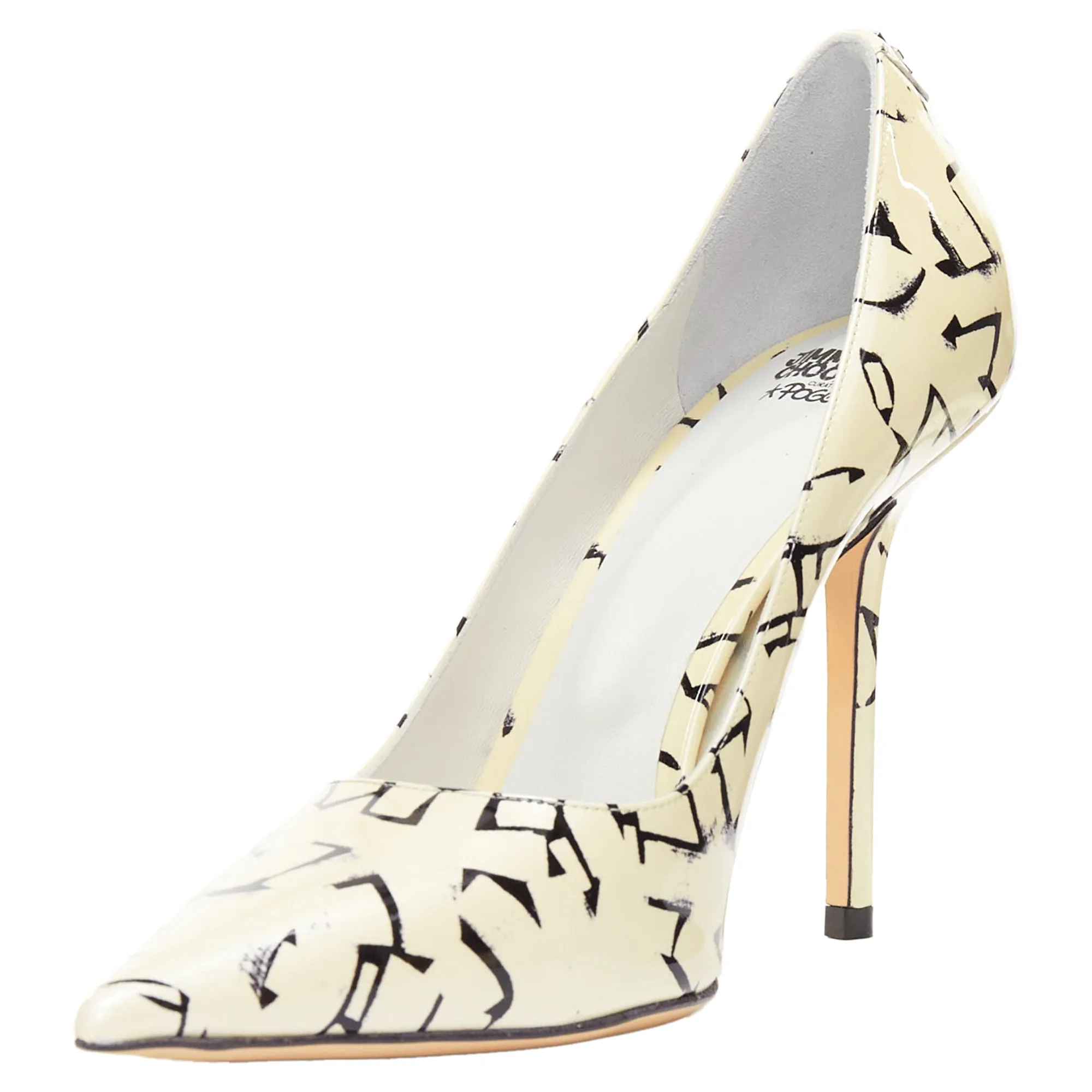 Jimmy Choo Poggy graphics pearl leather pumps