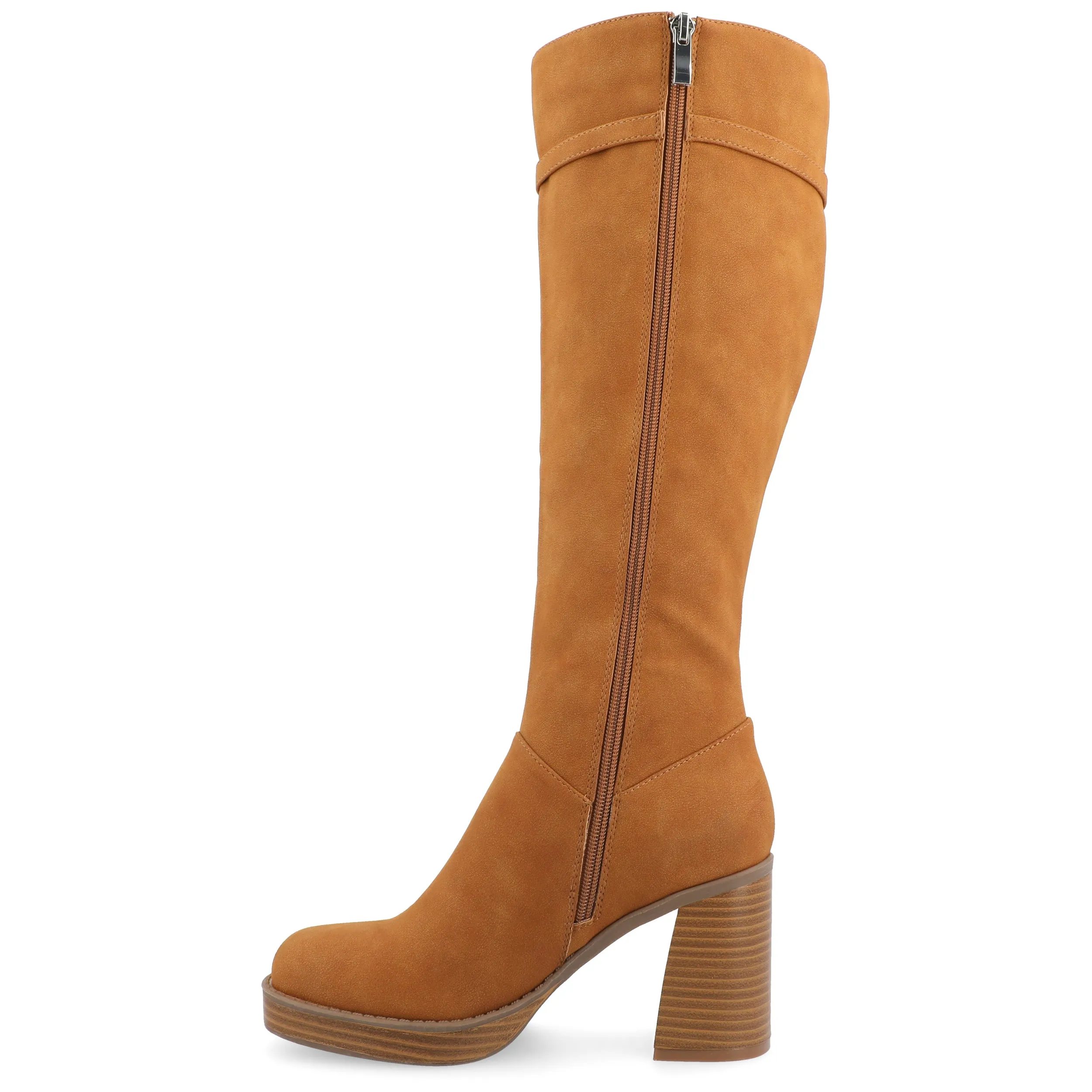 Journee Collection Wide Width Wide Calf Womens Letice Tru Comfort Foam Platform Square Toe Boots