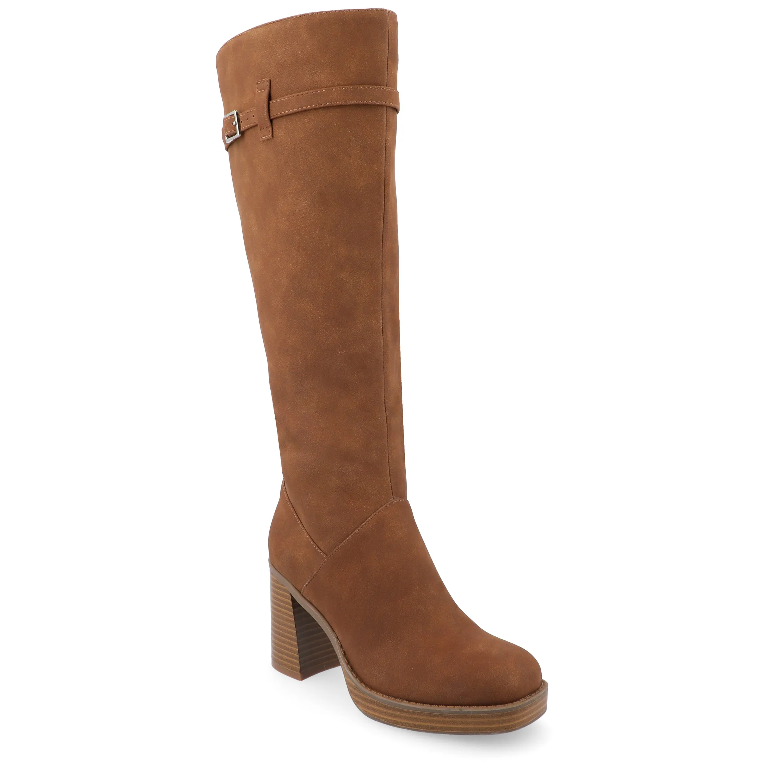 Journee Collection Wide Width Wide Calf Womens Letice Tru Comfort Foam Platform Square Toe Boots