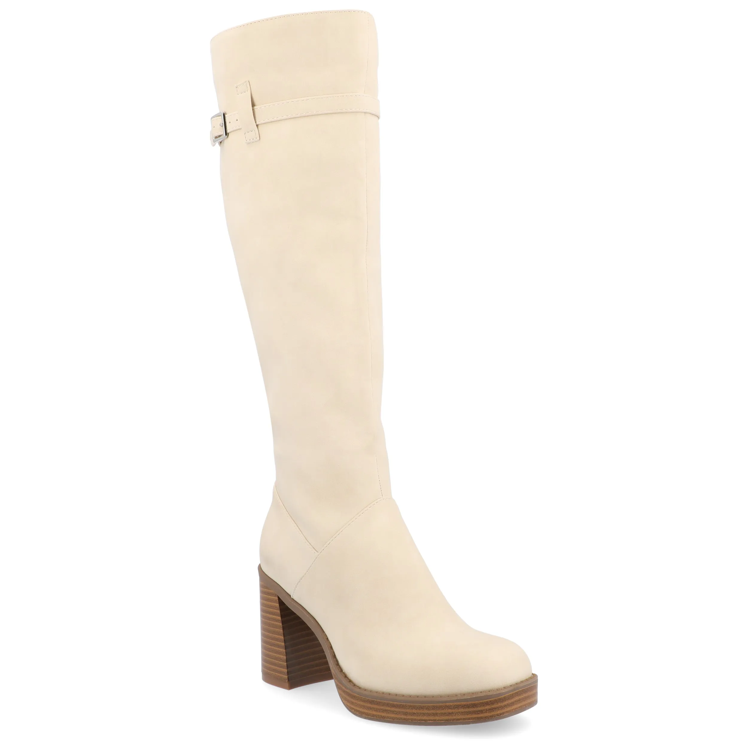 Journee Collection Wide Width Wide Calf Womens Letice Tru Comfort Foam Platform Square Toe Boots